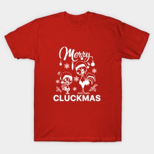 Merry Cluckmas Funny Christmas Chicken T-Shirt